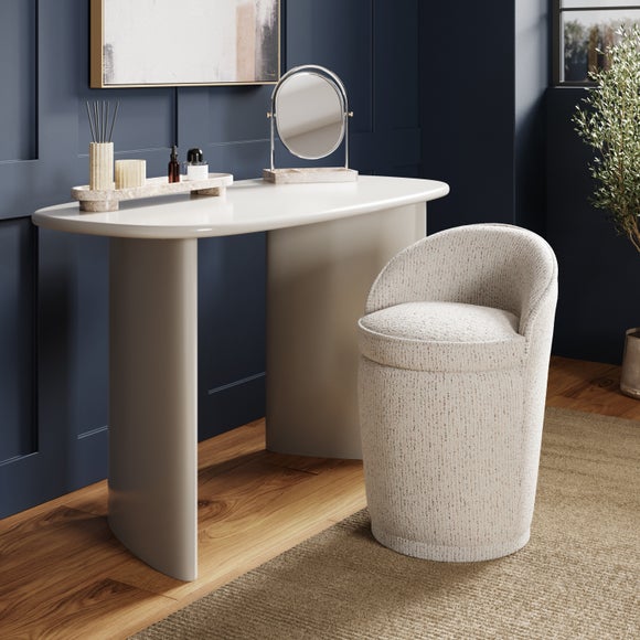 Estelle Fleck Boucle Swivel Storage Footstool