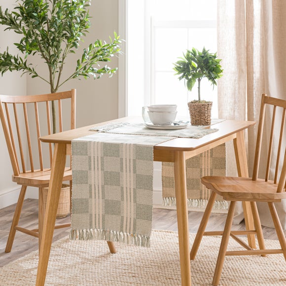 View Woven Block Cotton Table Runner View Woven Block Cotton Table Runner