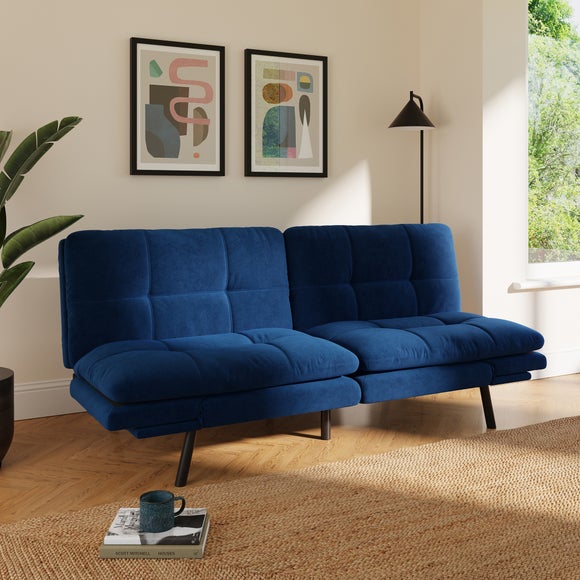 Click to view product details and reviews for Harrison Quilted Velvet Clic Clac Sofa Bed.