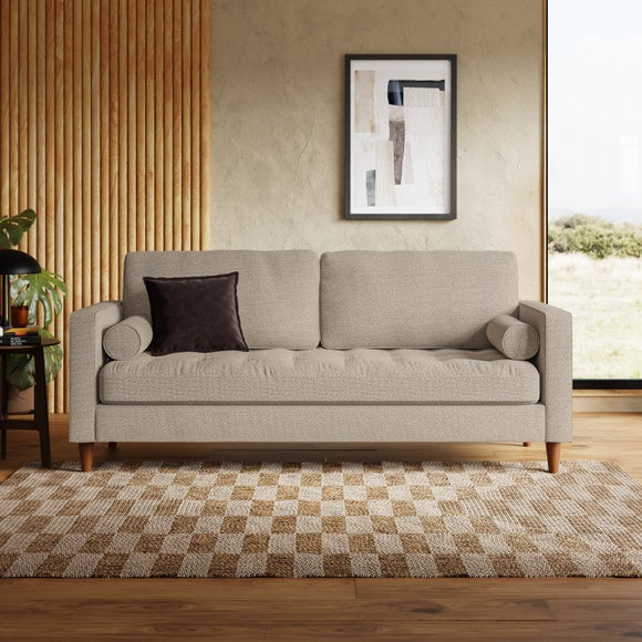 Zoe Casual Sit Multi Yarn Boucle 3 Seater Sofa