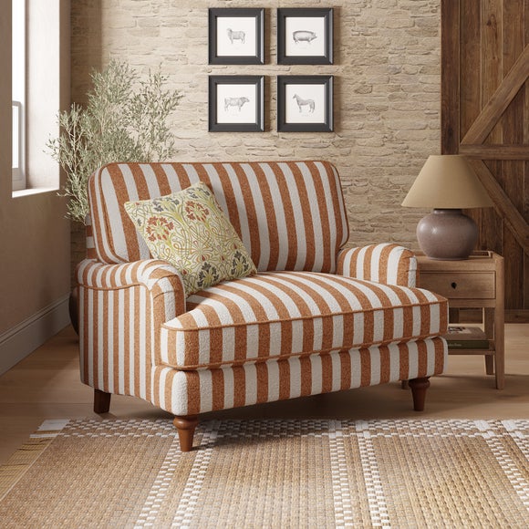 Beatrice Ii Striped Boucle Snuggle Chair