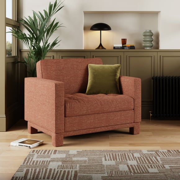Zoe Fully Upholstered Chenille Snuggle Chair