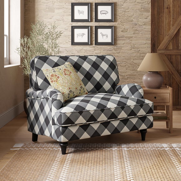 Beatrice Ii Gingham Snuggle Chair