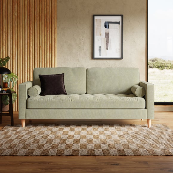 Zoe Casual Sit Soft Tonal Chenille 3 Seater Sofa