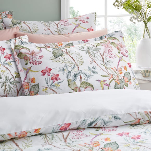 Hummingbird Floral Oxford Pillowcase