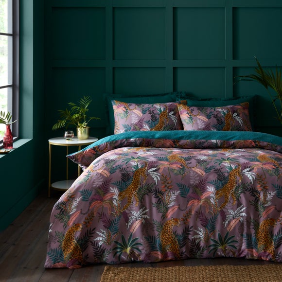 Photo 3 of Nala Jungle Sateen Duvet Cover & Pillowcase Set