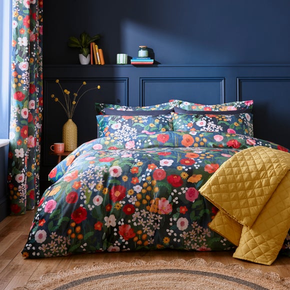 Midnight Garden Duvet Cover Pillowcase Set