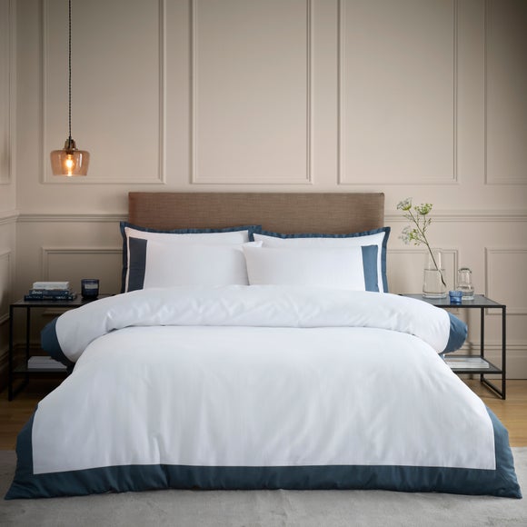 Hotel Portchester 230 Thread Count 100% Cotton Sateen Duvet Cover and Pillowcase Set