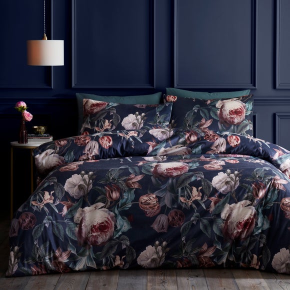 Beatrix Floral Velvet Duvet Cover Pillowcase Set