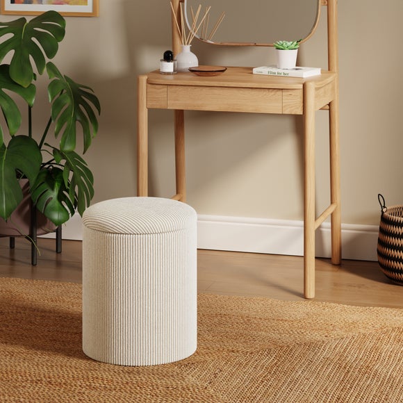 Tray Table Ribbed Storage Footstool