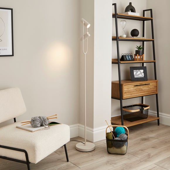 Click to view product details and reviews for Kit Industrial 2 Light Adjustable Floor Lamp.