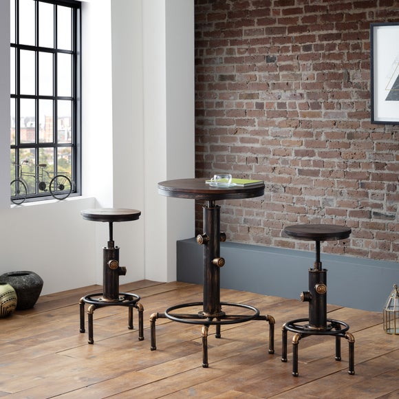 Return Rockport Pipework 4 Seater Round Bar Table