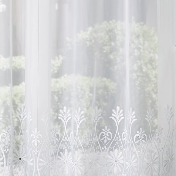 Olivia Voile Made to Measure Fabric Sample White