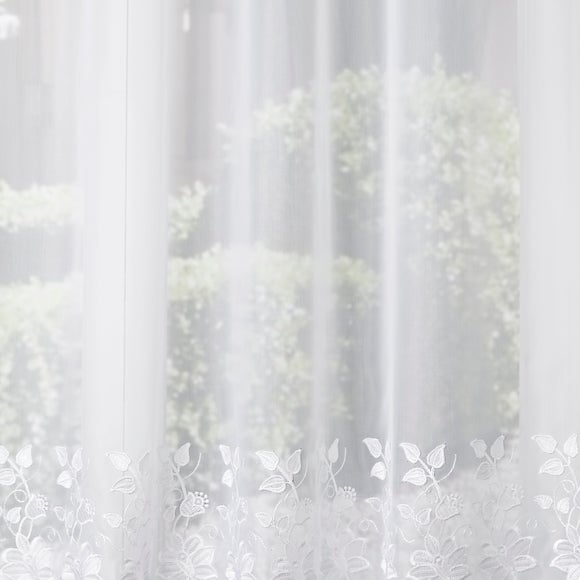 Amy Voile Made to Measure Fabric Sample White