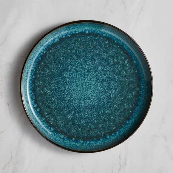 Reactive Ceramic Green Dinner Plate