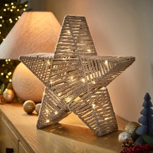 Jute Light Up Star