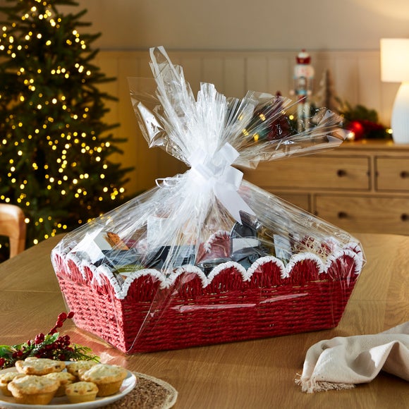 View Large Red And White Scallop Edge Hamper View Large Red And White Scallop Edge Hamper