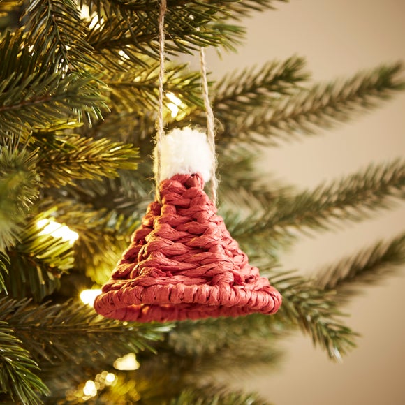 Click to view product details and reviews for Red Woven Santa Hat Hanging Decoration.