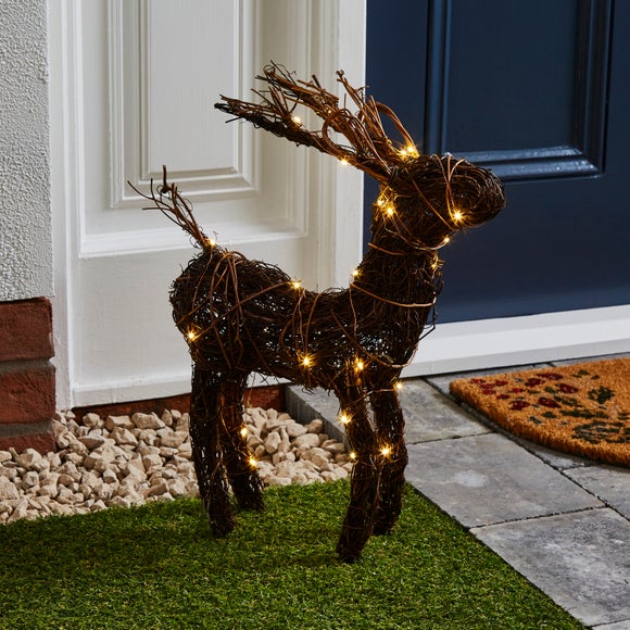 View Woven Grass Light Up Deer View Woven Grass Light Up Deer