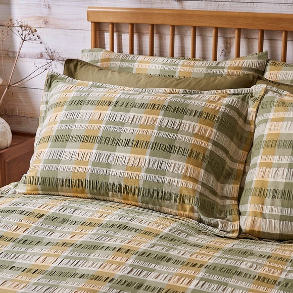 Perry Check Seersucker Cotton Oxford Pillowcase
