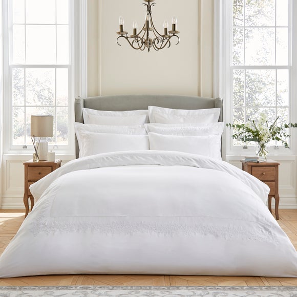 View Dorma Norwood Emboidery 100 Cotton Duvet Cover & Pillowcase Set View Dorma Norwood Emboidery 100 Cotton Duvet Cover & Pillowcase Set