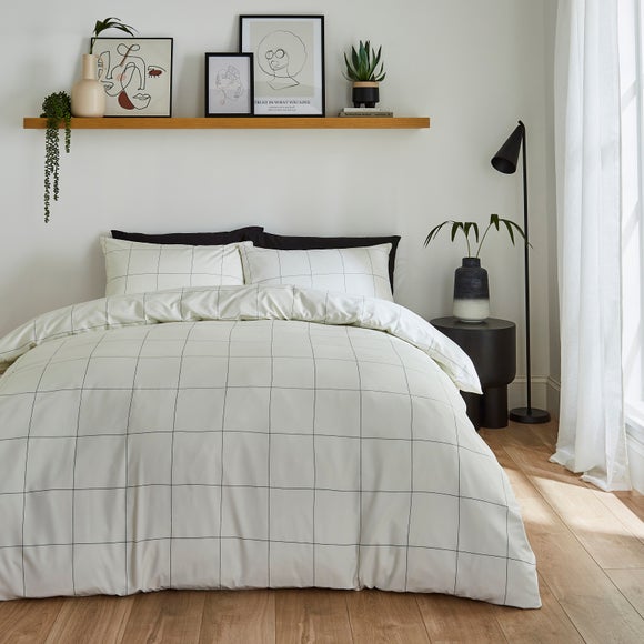 Monochrome Duvet Cover Pillowcase Set