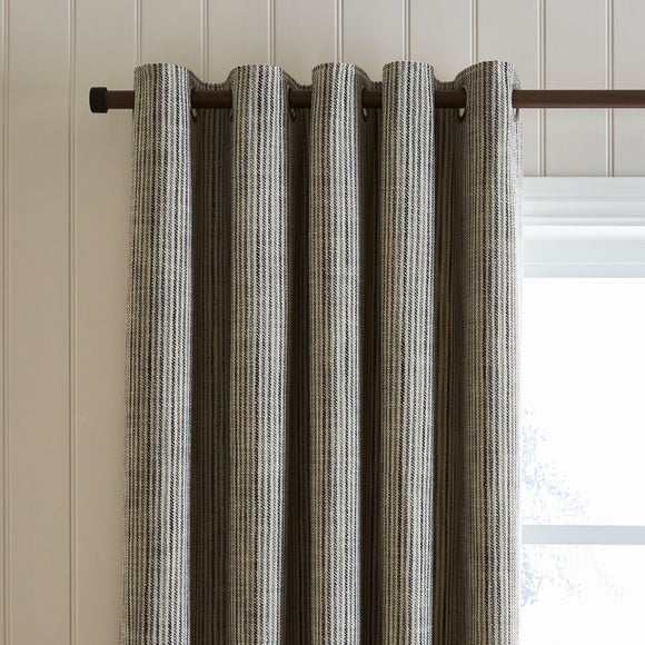 Walker Tonal Stripe Eyelet Curtains