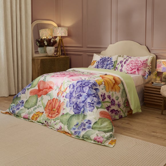 Idalia Floral 100% Cotton Duvet Cover and Pillowcase Set