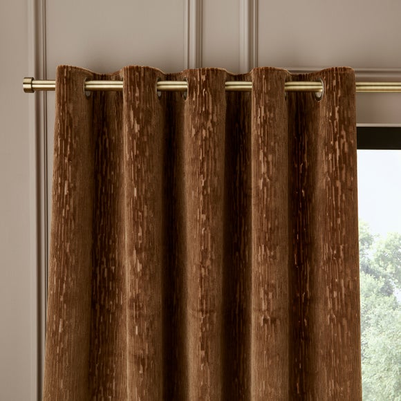 View Sasha Cut Velvet Eyelet Curtains View Sasha Cut Velvet Eyelet Curtains
