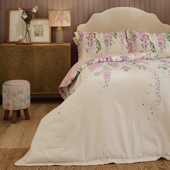 Mariposa Floral 100% Cotton Duvet Cover and Pillowcase Set