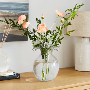 Handkerchief Clear Glass Vase