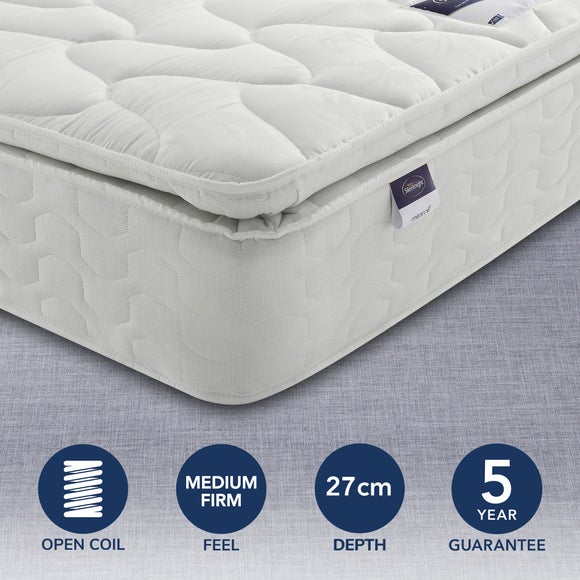 Return Silentnight Medium Firm Miracoil Pillowtop Mattress Kingsize