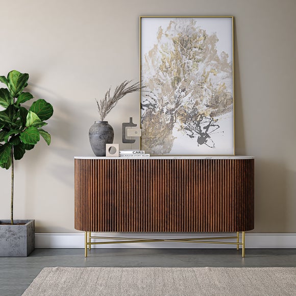 Return Kiera Large Sideboard Mango Wood Real Marble