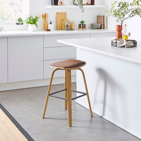 Rico Counter Height Barstool Faux Leather