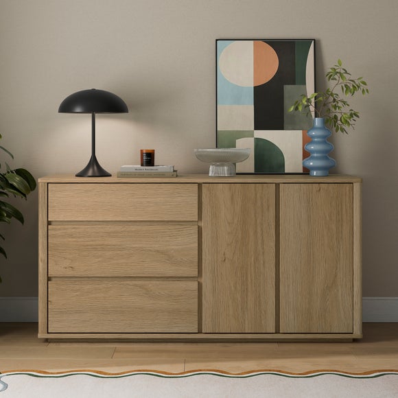 Malik Large Sideboard Light Oak Effect