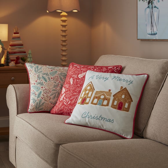 Click to view product details and reviews for Set Of 3 Traditional Christmas Square Cushion Covers.