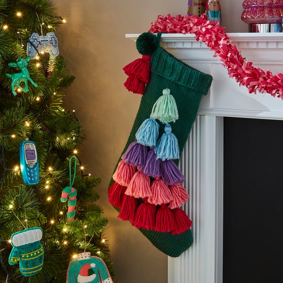 Click to view product details and reviews for Knitted Stocking With Tassels. Click to view product details and reviews for Knitted Stocking With Tassels.