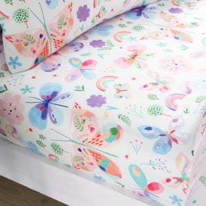 Painted Butterfly Set Of 2 Fitted Sheets