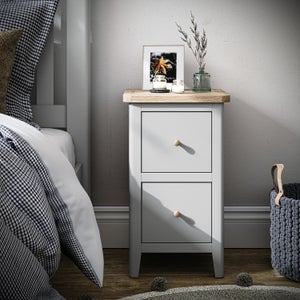 Bromley Ii 2 Drawer Slim Bedside Table