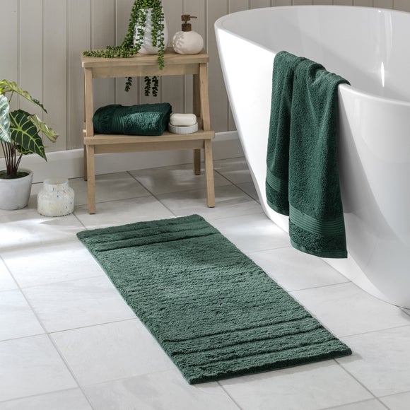 Luxury Cotton Textured Stripe Bath Runner