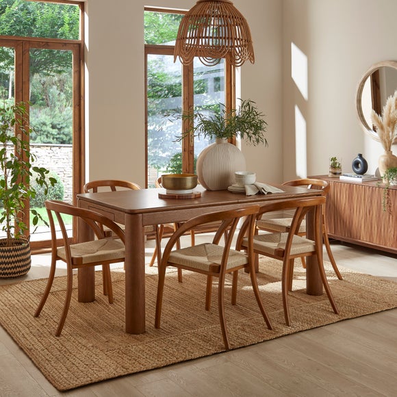 Click to view product details and reviews for Reeva Extendable 6 To 8 Seater Rectangular Dining Table.