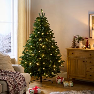 6ft Pre-lit Fraser Fir Christmas Tree