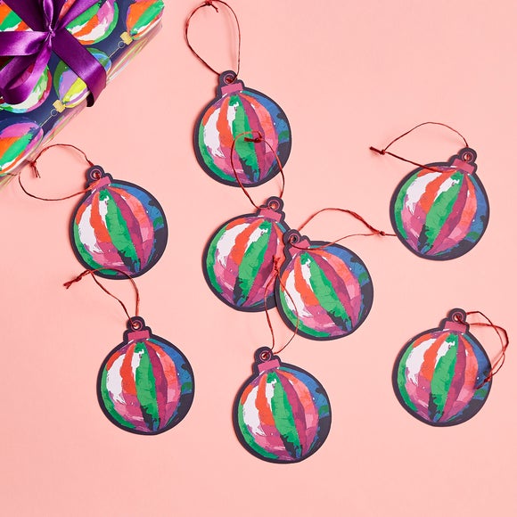 Click to view product details and reviews for Sophie Robinson Pack Of 8 Maximalist Bauble Gift Tags.