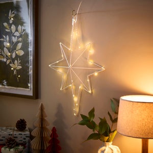 8 Point Light Up Star Hanging Decoration