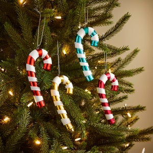 Pack Of 4 Candy Canes Hanging Decorations