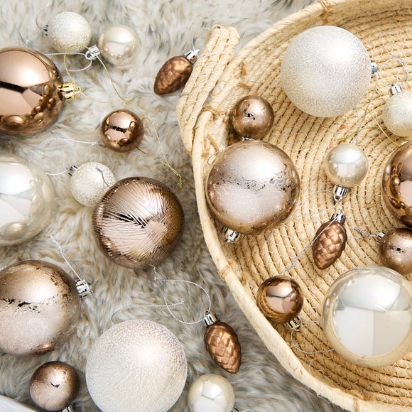 Pack of 30 Shatterproof Crafted Baubles