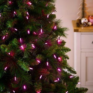 200 Pink Led Incadescent Style String Lights