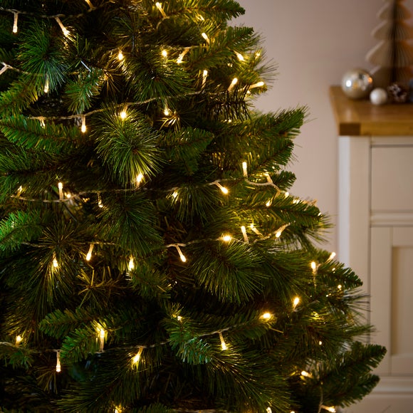 200 Warm White LED Clear Cable Chain String Lights