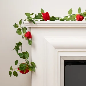 Artificial Rose & Bud Garland