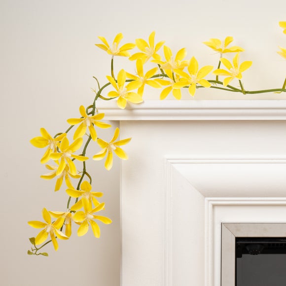 Click to view product details and reviews for Set Of 2 Artificial Magnolia Star Flower Garlands.